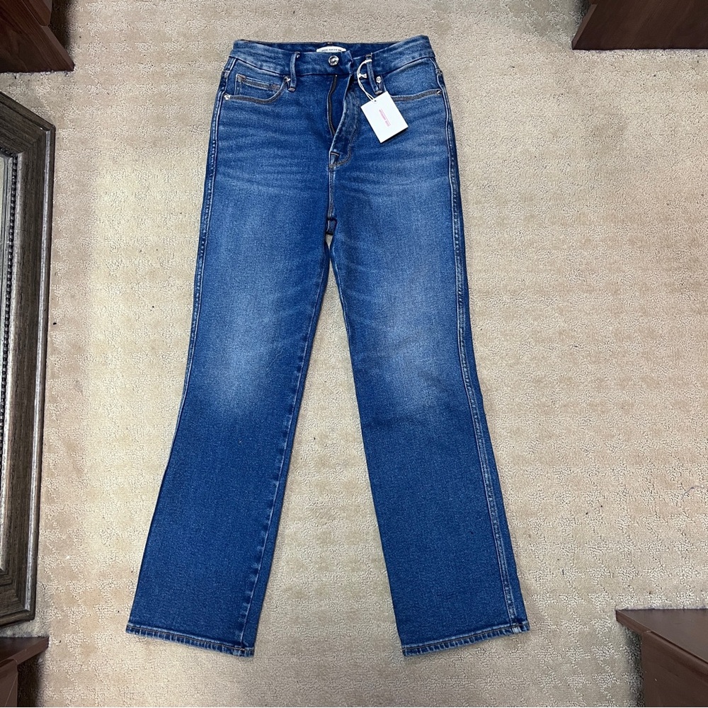NWT Good American Straight Leg Jeans